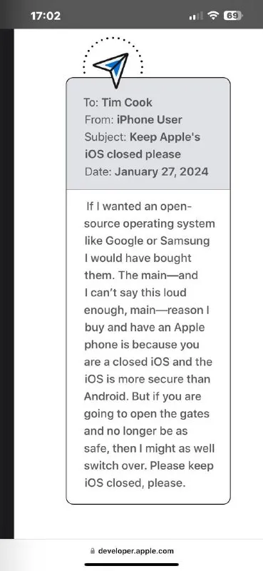 Please Keep iOS Closed