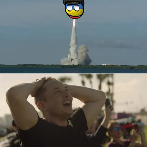 Ракета взлетела, а он смеётся
