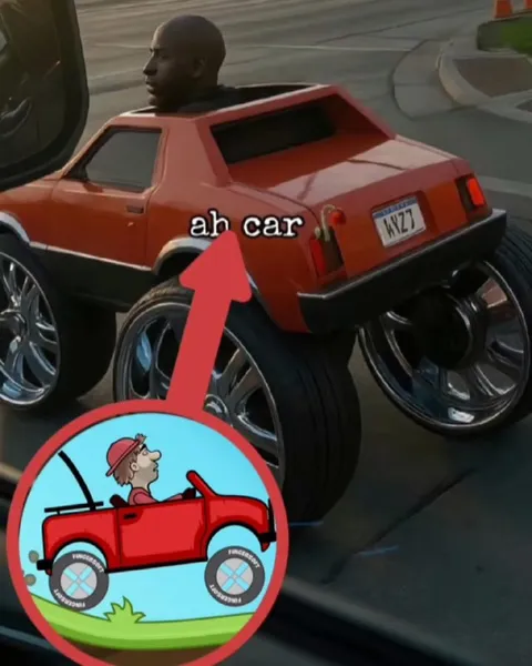 Ah Car With Giant Wheels
