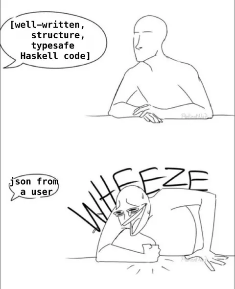 Haskell Code Meets User JSON