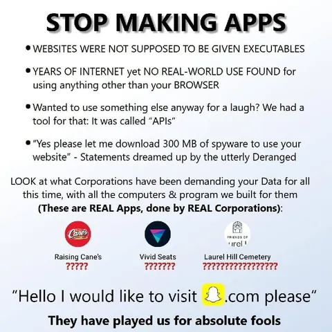 Stop Making Apps