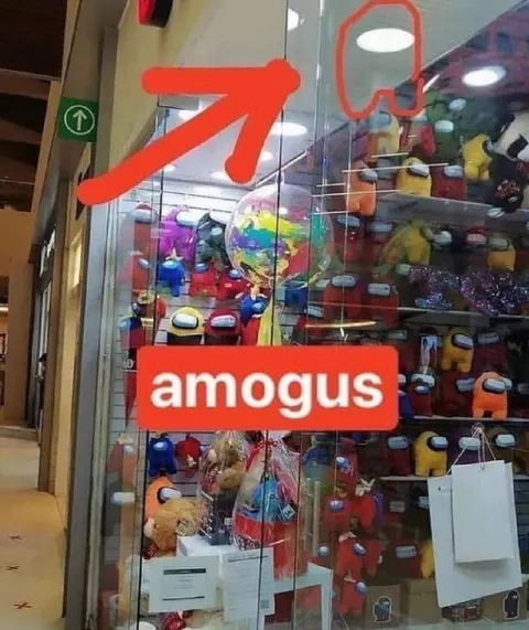 Amogus Toy Store Display
