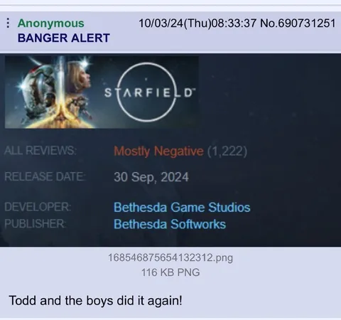 Starfield Mostly Negative Reviews