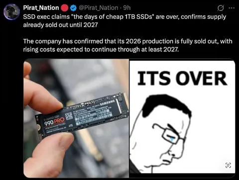 Cheap 1TB SSDs Are Over