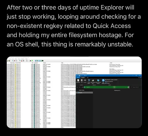 Unstable Windows Explorer Shell