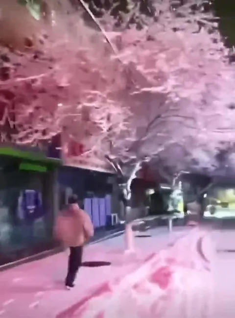 Мужчина поскользнулся на снегу