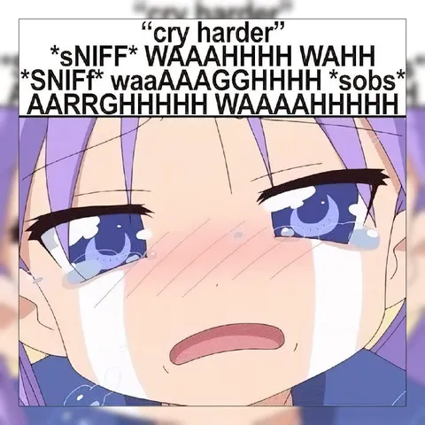 Cry Harder Anime Girl