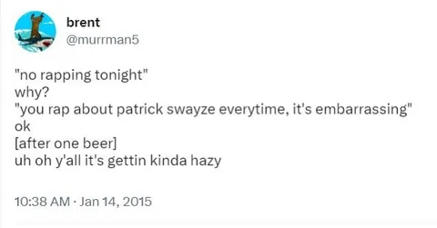 No Rapping Patrick Swayze