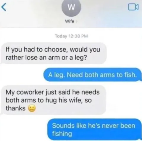 Both Arms Needed for Fishing