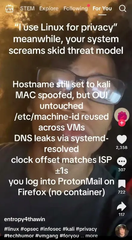 Linux Privacy OpSec Fail