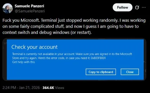 Terminal Suddenly Stops Working