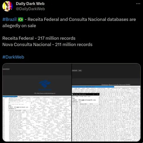 Brazilian Databases Allegedly for Sale