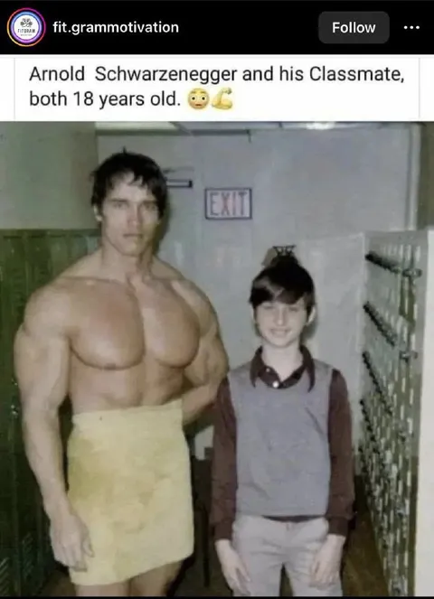 Arnold and His Classmate at 18