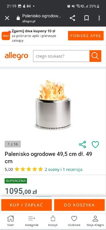 Palenisko ogrodowe za 1095 zł