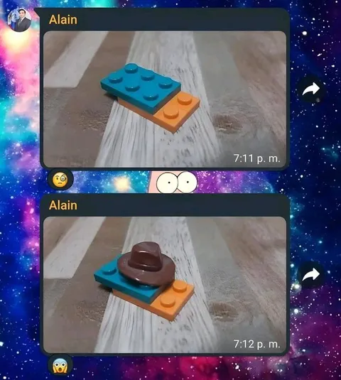 Шляпа на кубиках LEGO