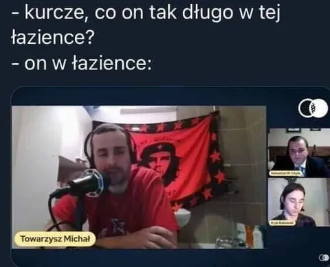 On w łazience