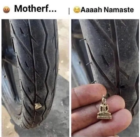 Tire Tread Namaste Surprise