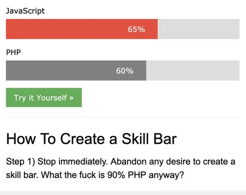Stop Creating a PHP Skill Bar