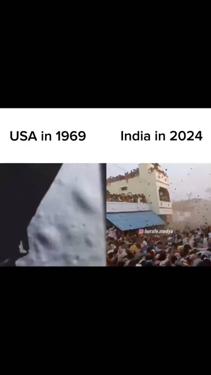 USA Moon Landing vs India Crowd