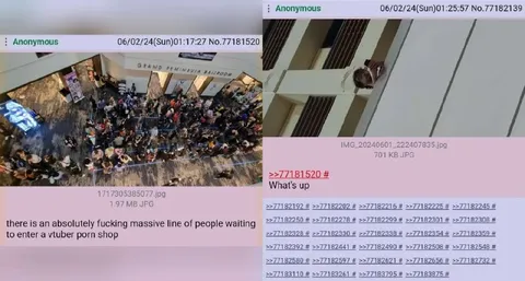 Massive Line at VTuber Porn Shop