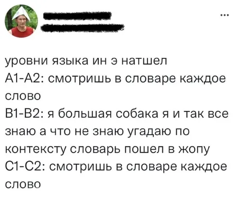 Уровни знания английского языка