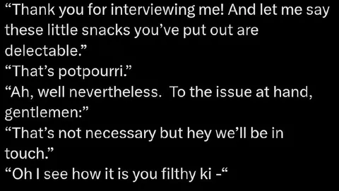 Awkward Interview Snack Exchange