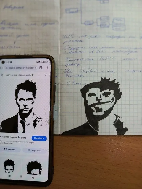 Портрет Патрика Бейтмана по памяти