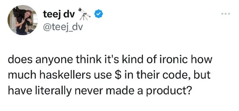 Haskellers Use Dollar Signs
