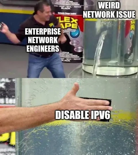Disable IPv6 Fixes Weird Network Issue
