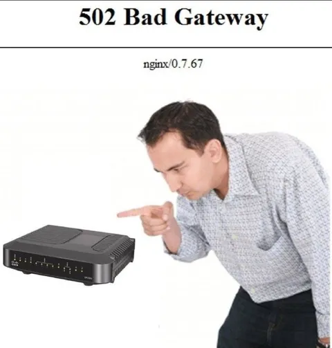 502 Bad Gateway Router