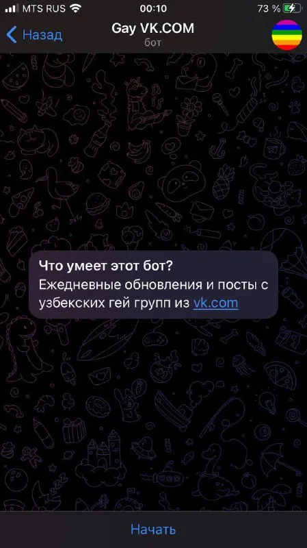 Бот с обновлениями из гей-групп