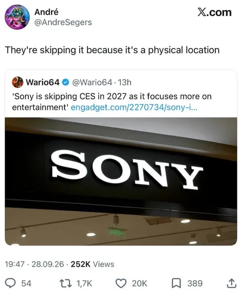 Sony Skips Physical Location