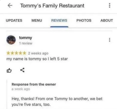 Tommy Gives Himself Five Stars
