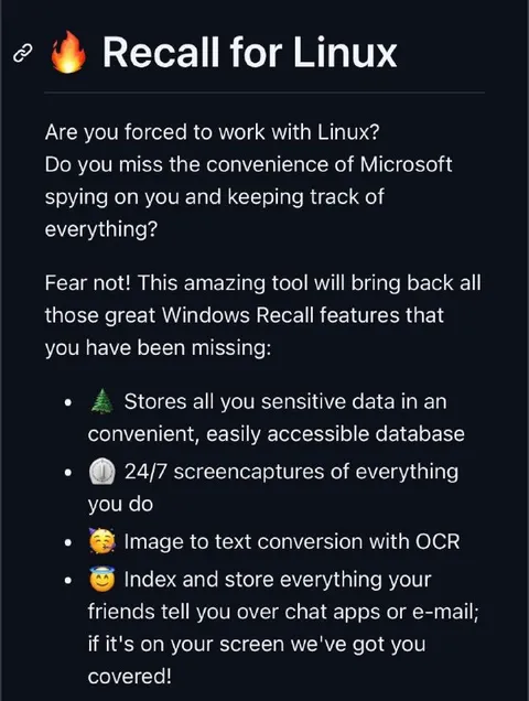 Recall for Linux