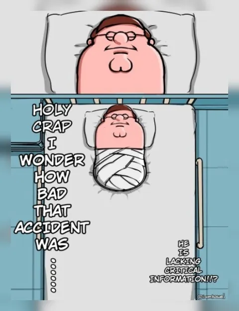 Peter Griffin Lacks Critical Information
