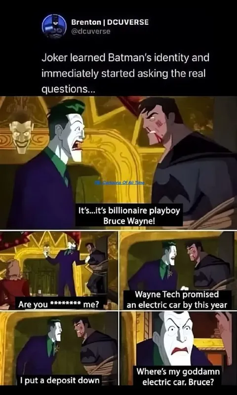 Joker Demands Bruce Wayne’s Electric Car