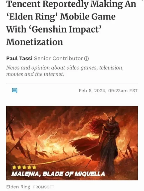 Elden Ring Mobile Game Monetization