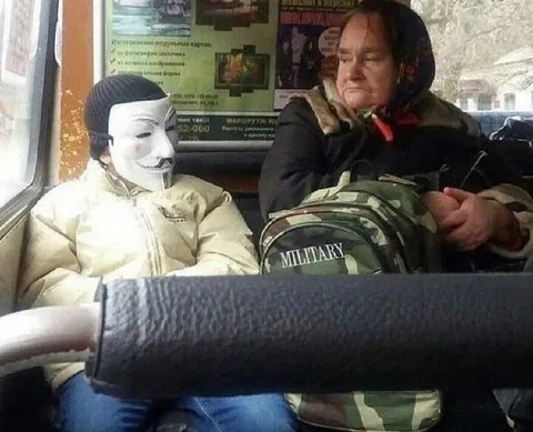 Guy Fawkes on the Bus
