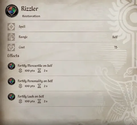 Rizzler Restoration Spell
