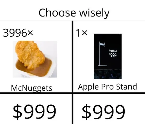 McNuggets or Apple Pro Stand