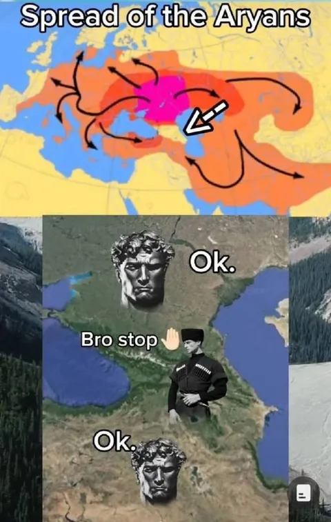 Spread of the Aryans map meme