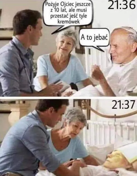 Ojciec przestaje jeść kremówki