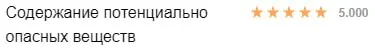 Содержание опасных веществ 5.000