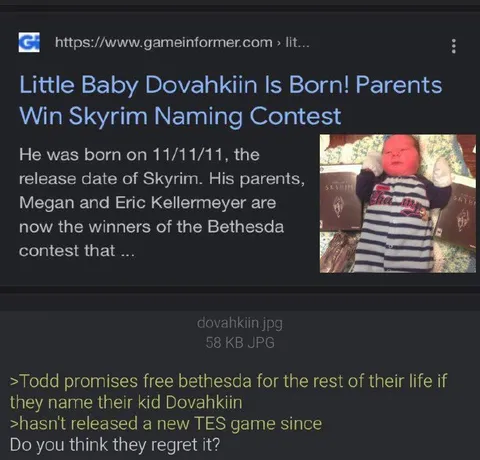 Baby Dovahkiin Naming Contest