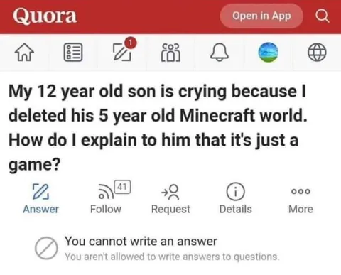 Minecraft World Deleted