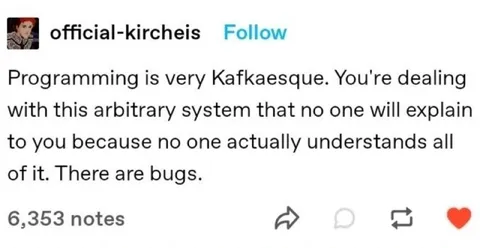 Programming Is Very Kafkaesque