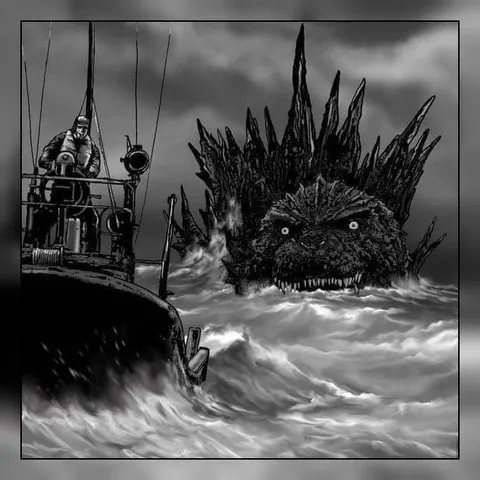 Корабль встретил морского монстра