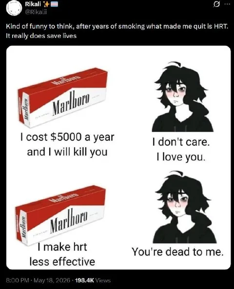 HRT Beats Smoking Addiction