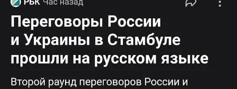 Переговоры прошли на русском