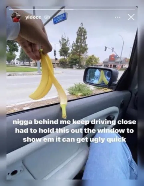 Banana Peel Road Rage Warning